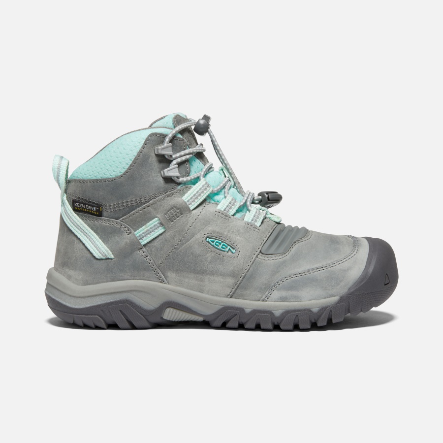 Grau-blauer Keen Ridge Flex Wasserdichter Stiefel Für Große Kinder